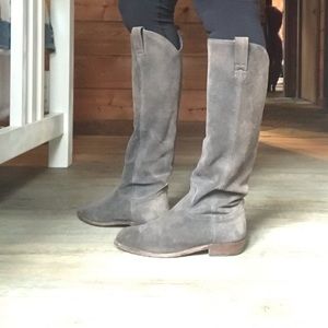 Tall Frye Dorado Low, slouch or tall. Grey 8.5